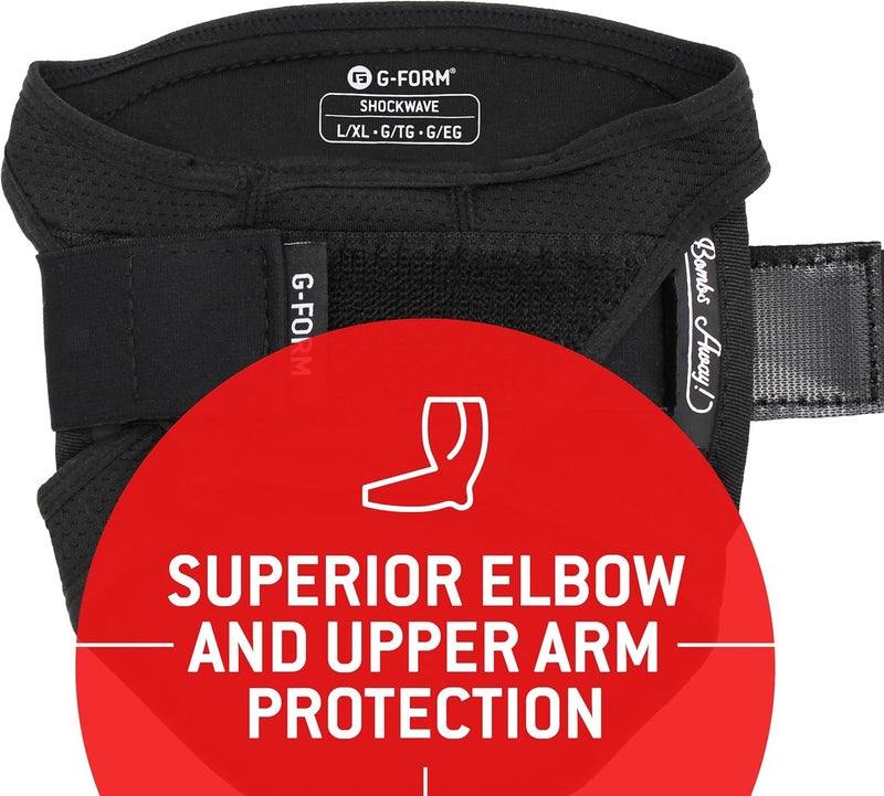 G-Form Shockwave Fastpitch Elbow Guard - Softball Elbow Pad - Washable Protective Guard for Women & Girls - Flexible & Breathable Elbow Sleeve Guard - Image 3